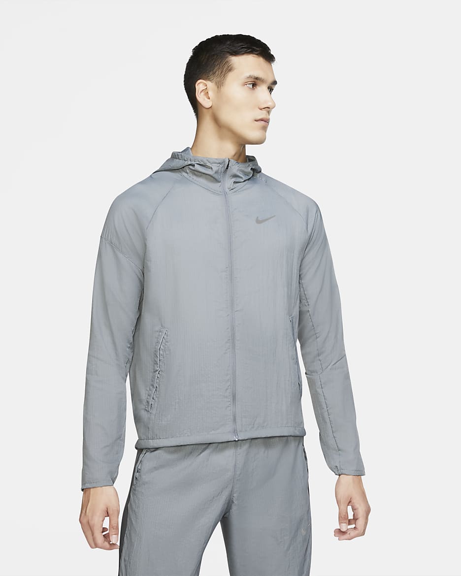 Grey nike running jacket on sale